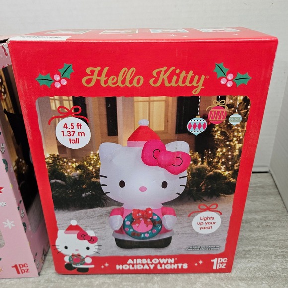 Hello Kitty Airblown Holiday Lights Inflatable Kuromi and Hello Kitty Christmas - Picture 3 of 11